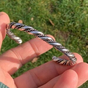 Native Sterling Twist Wire Cuff